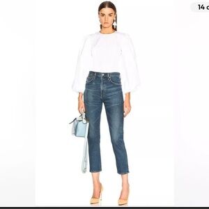 Citizens of Humanity Dree Crop High Rise Slim Straight Rigid Denim SZ 30